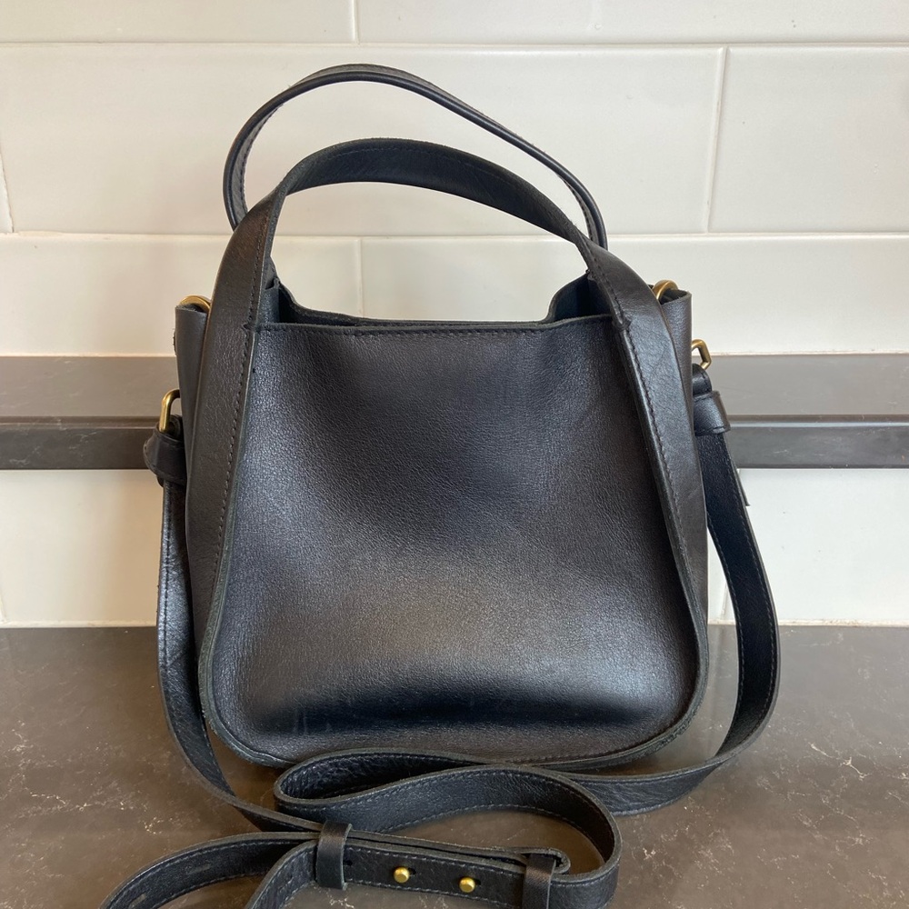Madewell Black Crossbody Bag with Gold Hardware